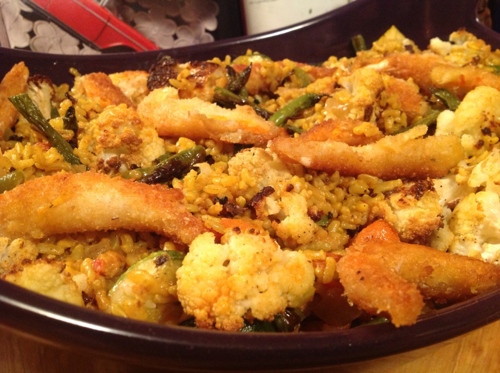 veg paella with v shrimp (7)