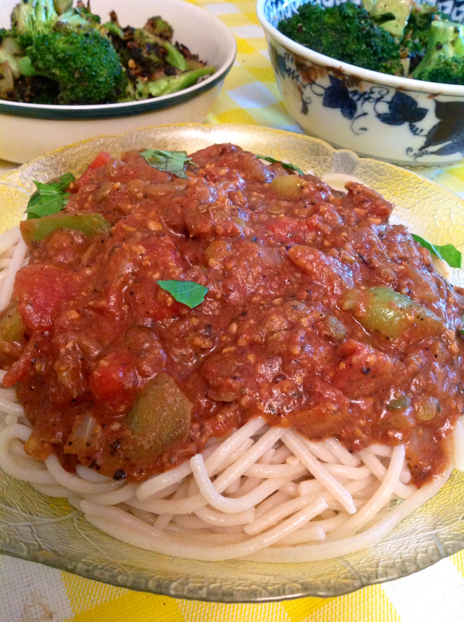 Pasta with Vegan Bolognese Sauce | The "V" Word