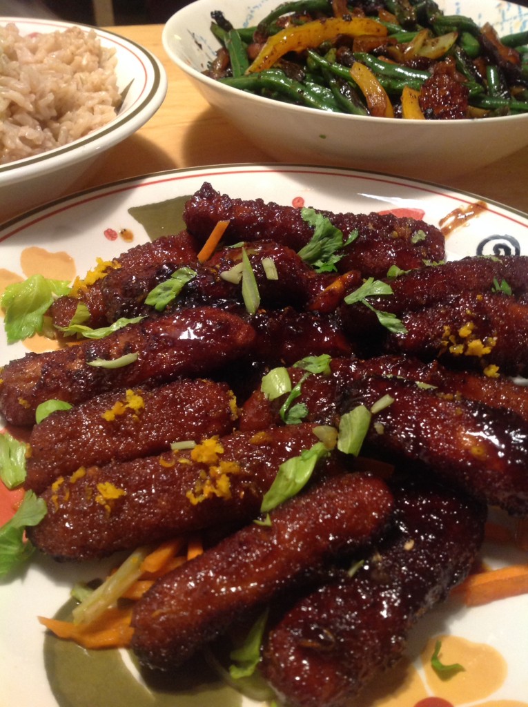 Orange sticky tenders (9)