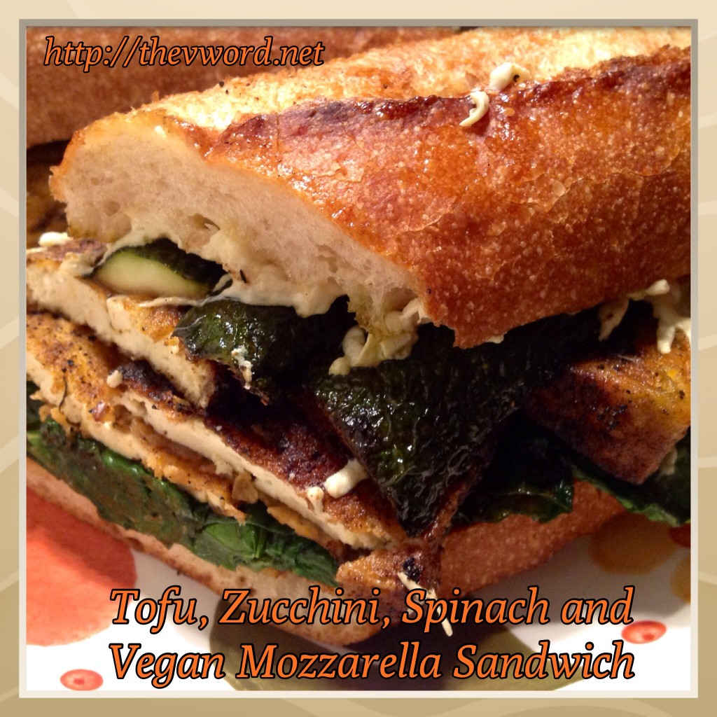 Tofu Zucchini Spinach Mozzarella Sandwich (1)